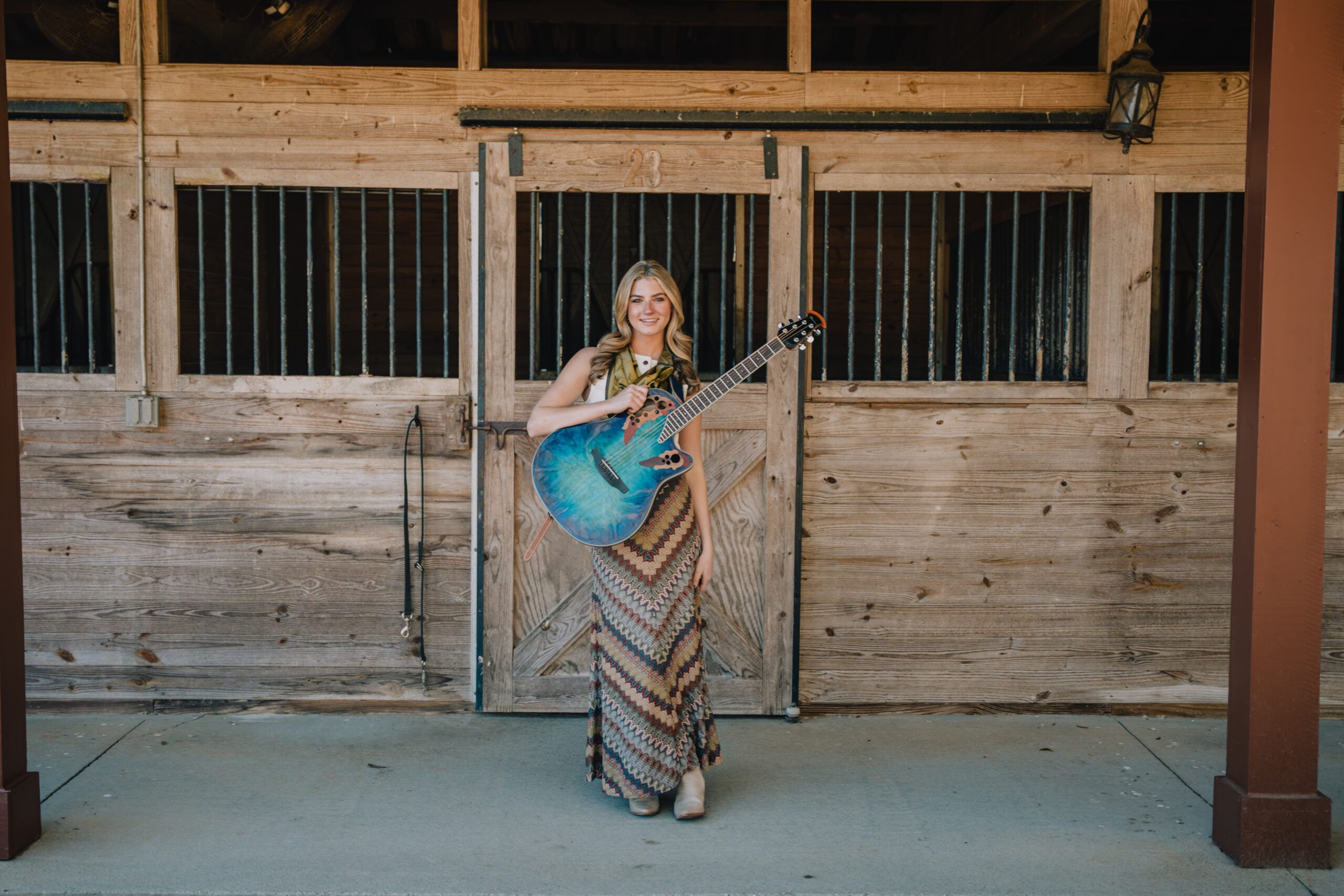 Ellie Jarrell with Ovation guitar